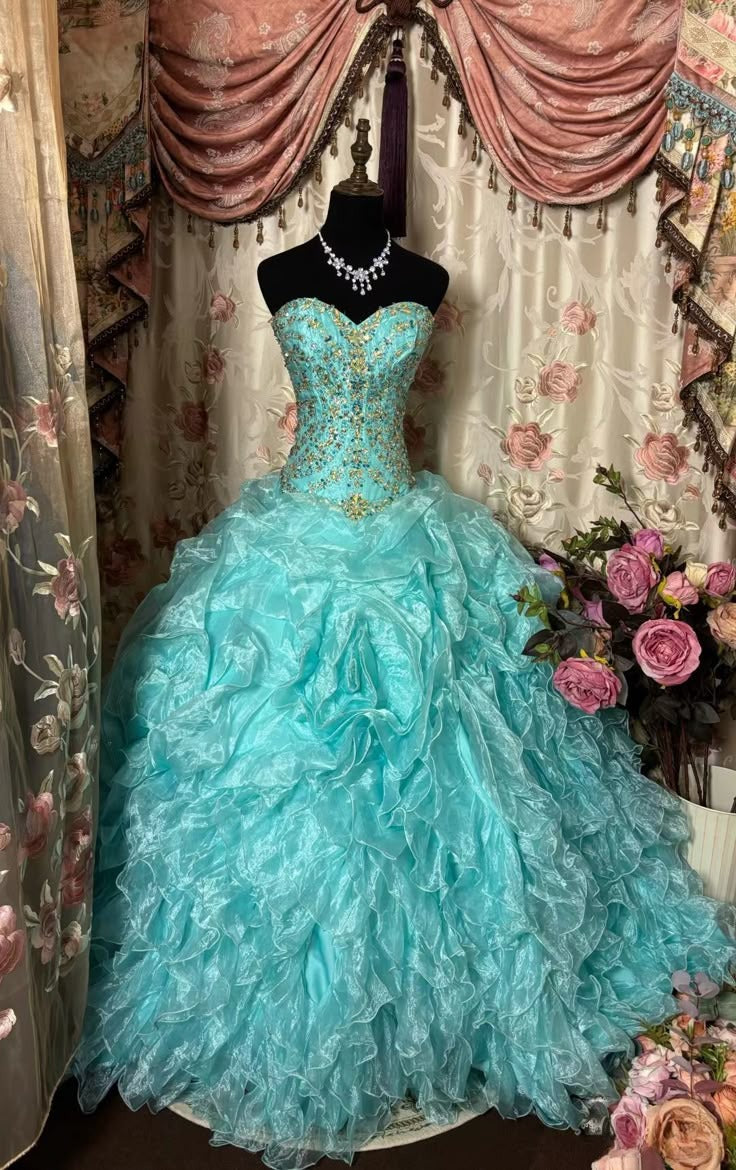 A Line Strapless Vintage Prom Dress Long Evening Dress - Fashionpara