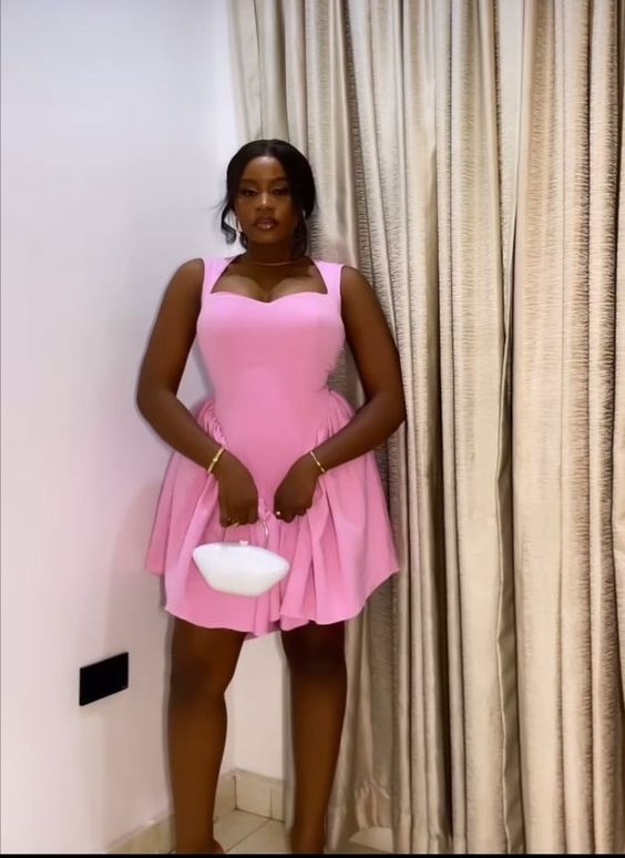 Pink Short Party Dress Homecoming Dresses - Fashionpara