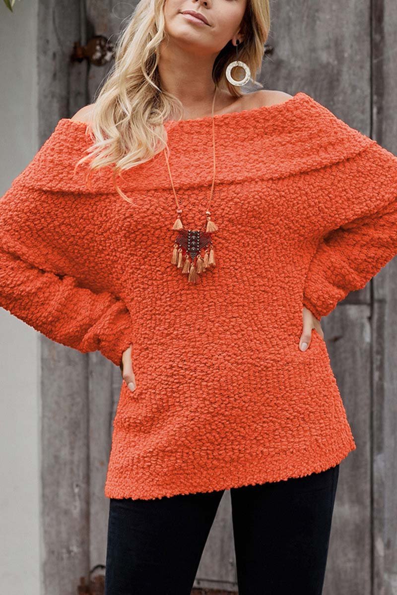 Florcoo Elegant Off-Shoulder Sweaters in Three Colors