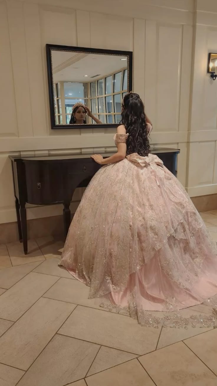 Pink Off Shoulder Design Princess Quinceanera Dresses Sweet 16 Ball Gowns - Fashionpara