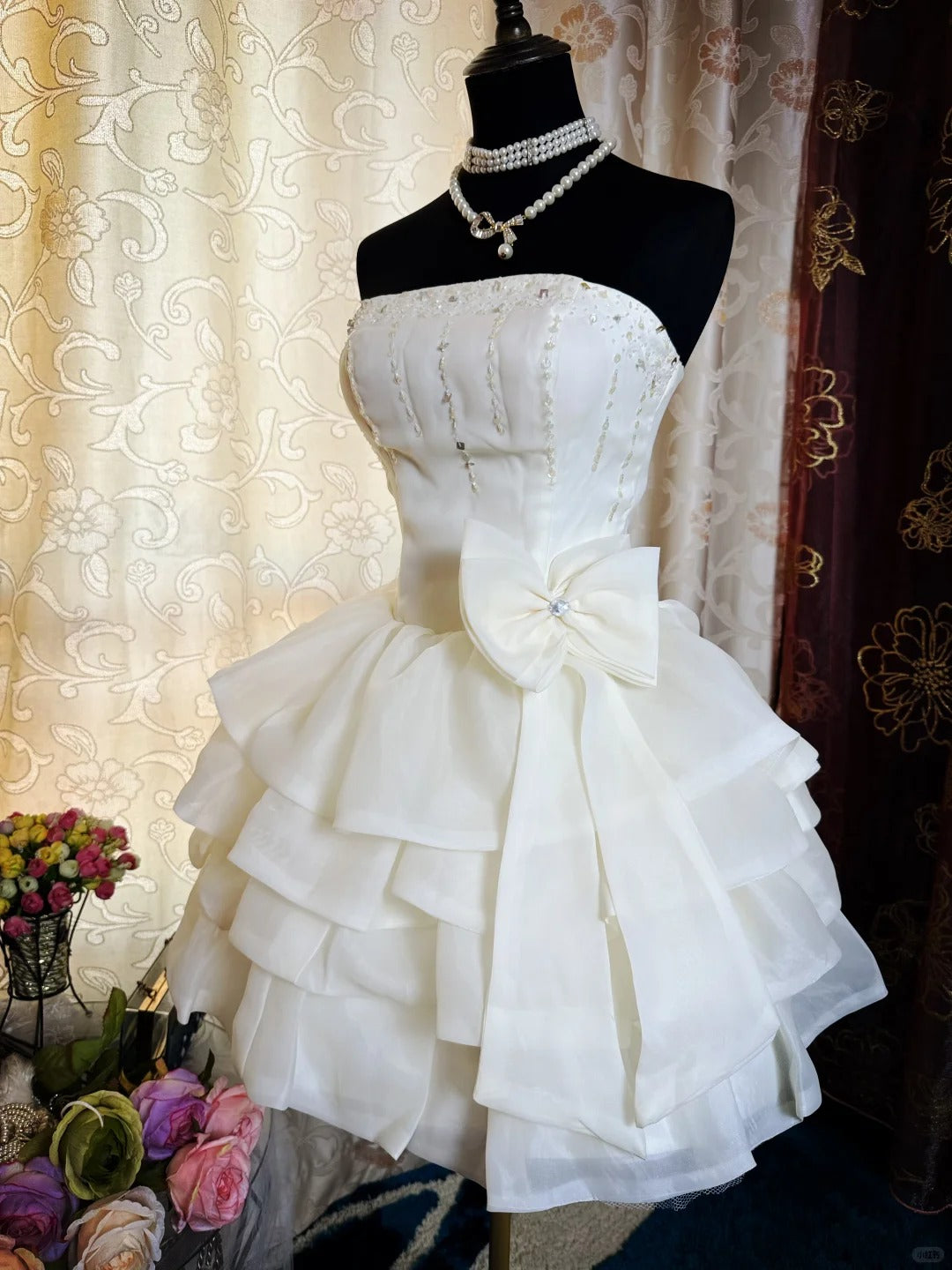 A Line Birthday Outfit Short Evening Dress Short Party Dress Vintage Homecoming Dress - Fashionpara