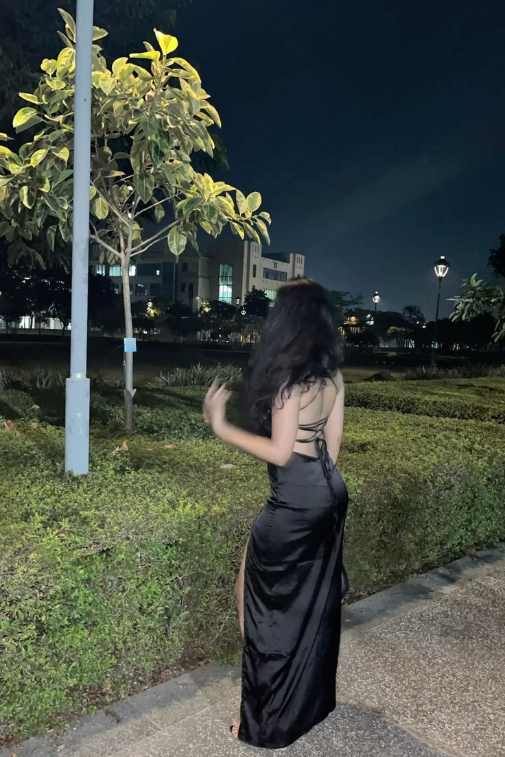 Black Simple Prom Party Dress Long Evening Dress - Fashionpara