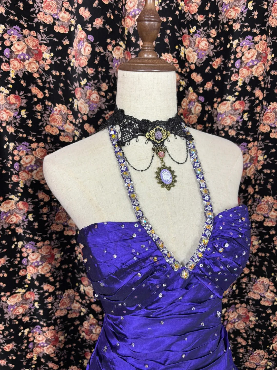 A Line Royal Blue Evening Dress Elegant Sleeveless Prom Dress - Fashionpara