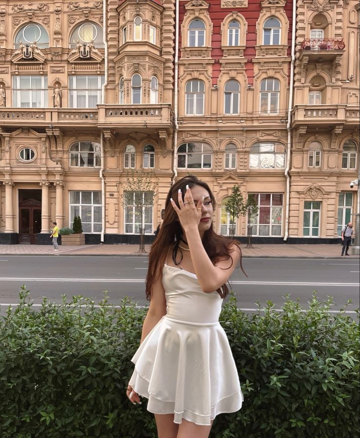 A Line White Simple Short Prom Dress Birthday Party Dress Homecoming Dress - Fashionpara