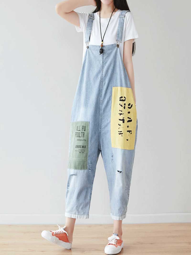 Believe in Your Flyness Adjustable Straps Denim Overall Dungarees - Fashionpara