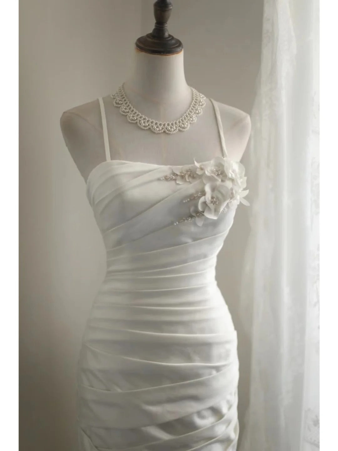 Mermaid White Party Dress Long Evening Dress Princess Wedding Dress