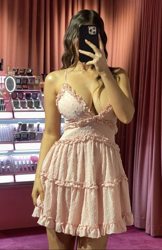A Line Pink Short Prom Dress Birthday Party Dress Homecoming Dress - Fashionpara
