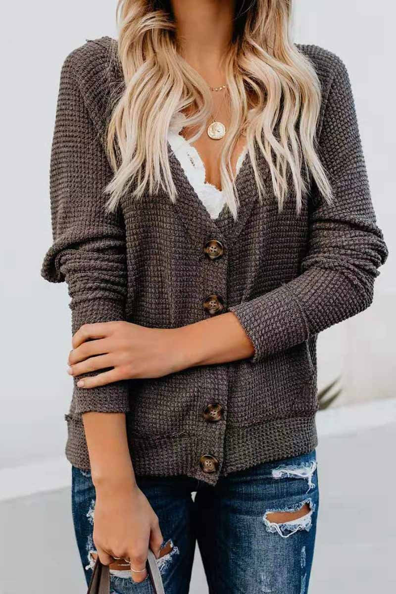 Florcoo V-Neck Bat Sleeve Sweater for Effortless Style