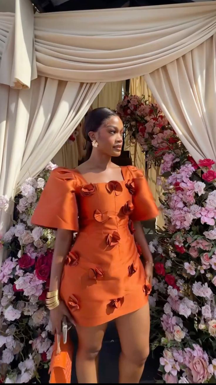 Orange Homecoming Dress Short Evening Dress Cocktail Dresses Short Party Dress - Fashionpara