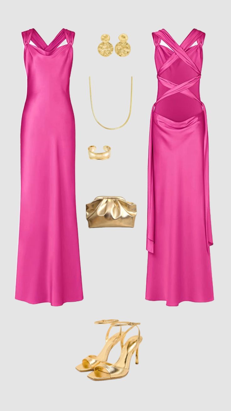 Hot Pink Long Prom Dress New Arrive Party Dress Evening Dress - Fashionpara