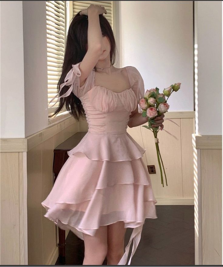 A Line Pink Short Prom Dress Birthday Party Dress Homecoming Dress - Fashionpara