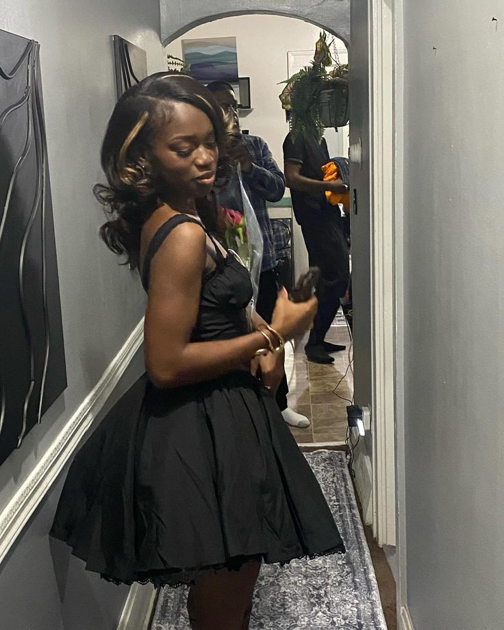 A Line Black Short Evening Dress Cocktail Dresses Short Party Dress - Fashionpara