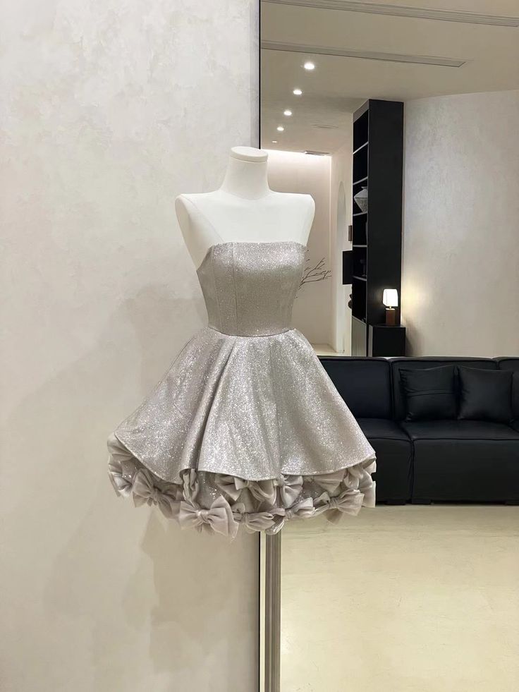 A Line Shinny Homecoming Dress Short Evening Dress Cocktail Dresses Short Party Dress - Fashionpara