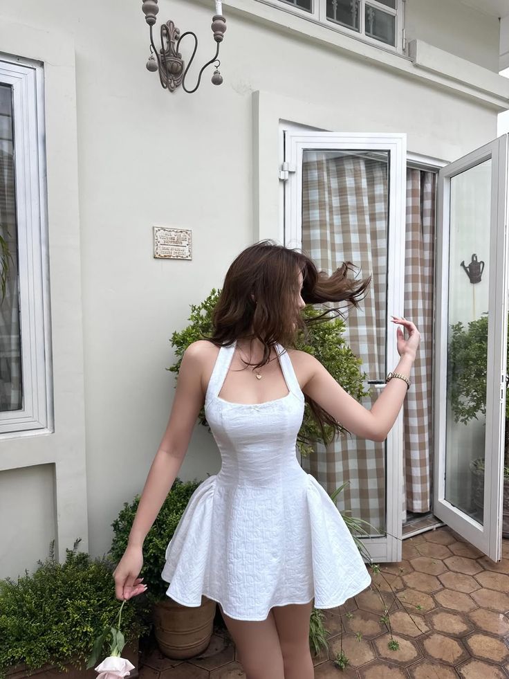 A Line Simple White Birthday Outfit Short Evening Dress Short Party Dress Homecoming Dress - Fashionpara