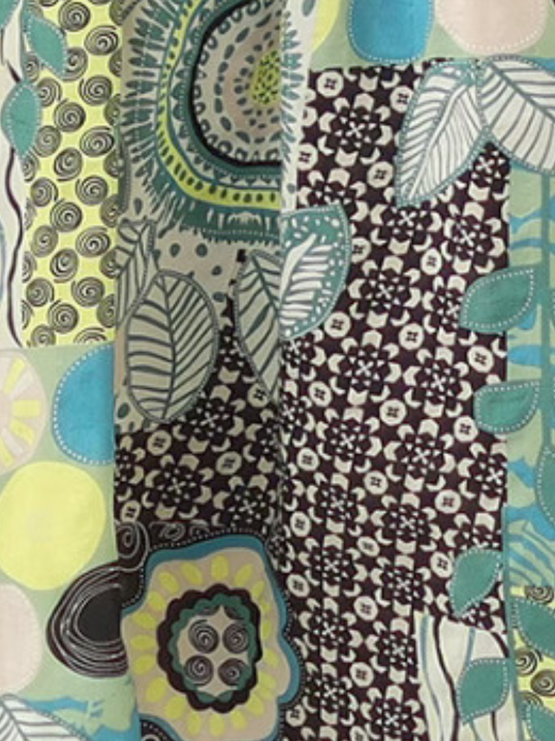Abstract Print Strappy Sleeveless Tiered A-Line Maxi Dress 2
