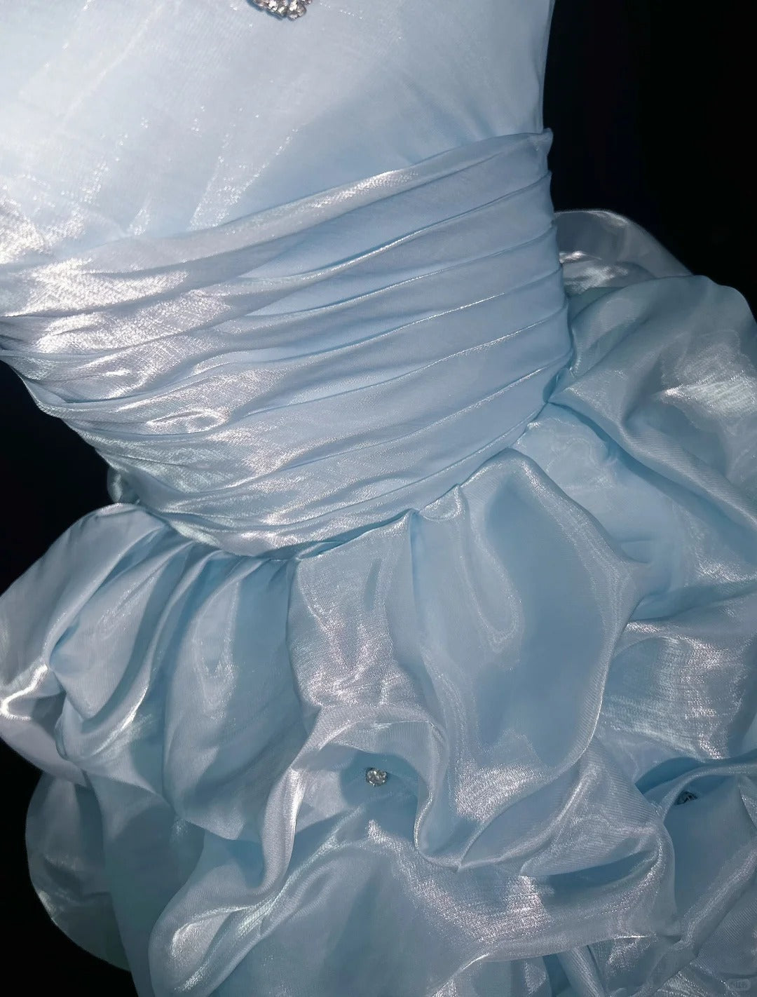 A Line Sky Blue Birthday Outfit Short Evening Dress Short Party Dress Vintage Homecoming Dress - Fashionpara