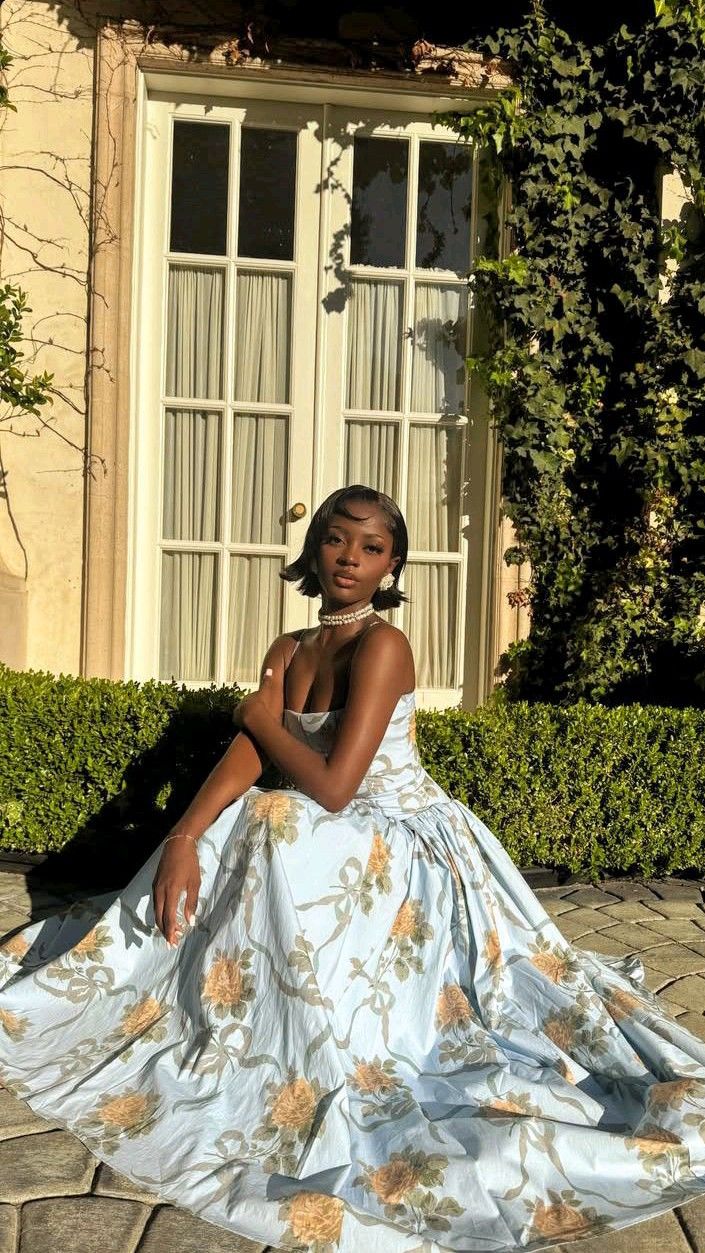 Elegant Printed Long Dress Women Square Neck A-line Robe Beach Holiday Style Long Party Dress - Fashionpara