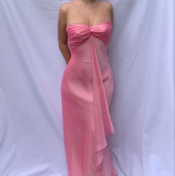 Pink Long Prom Dresses Sweet Formal Party Dress - Fashionpara