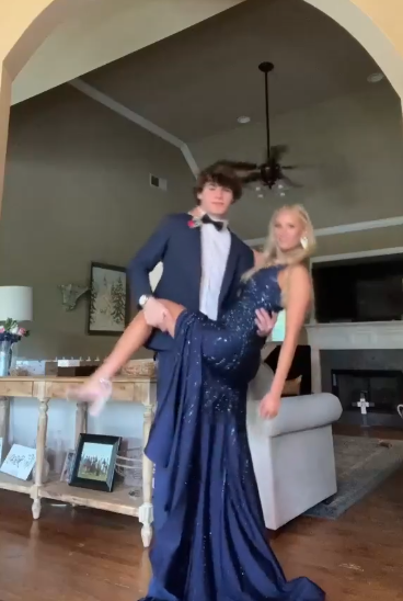 Royal Blue Sequin Long Prom Dress With Split Evening Dress Birthday Dress - Fashionpara