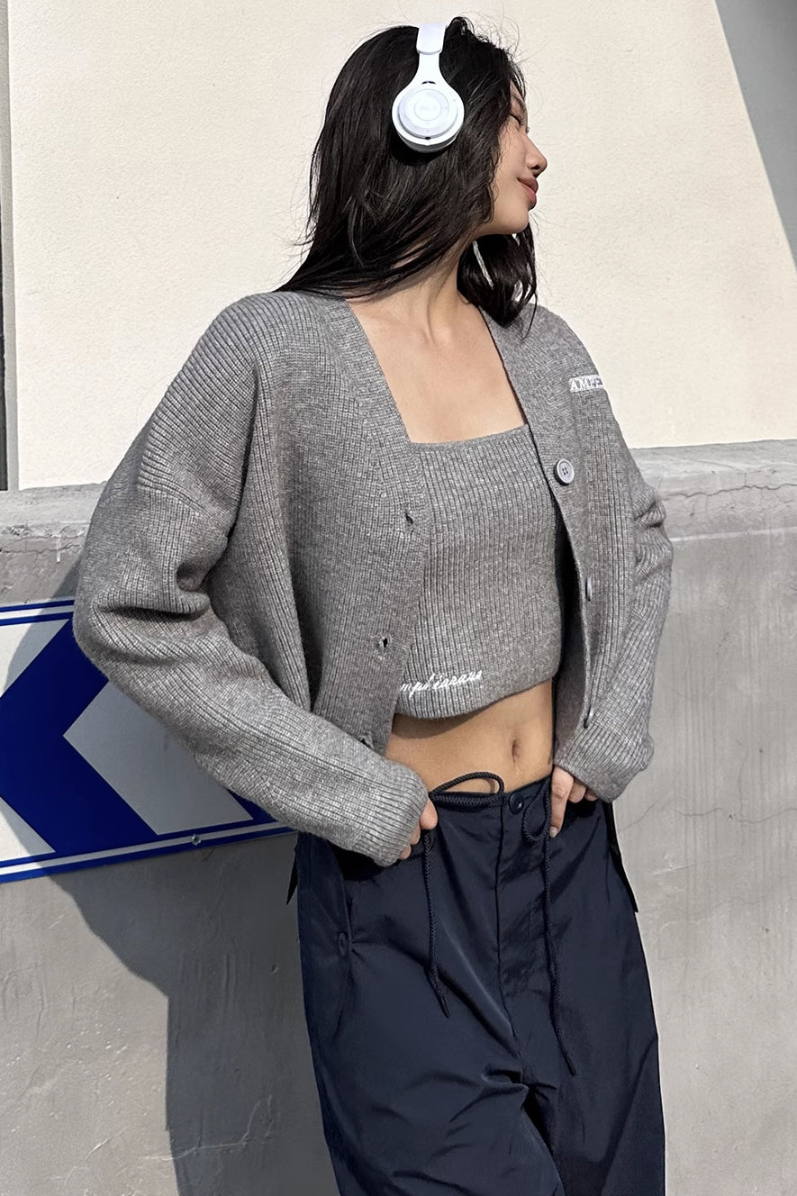 Ribbed Knit Buttoned Pullover Sweater for Effortless Style