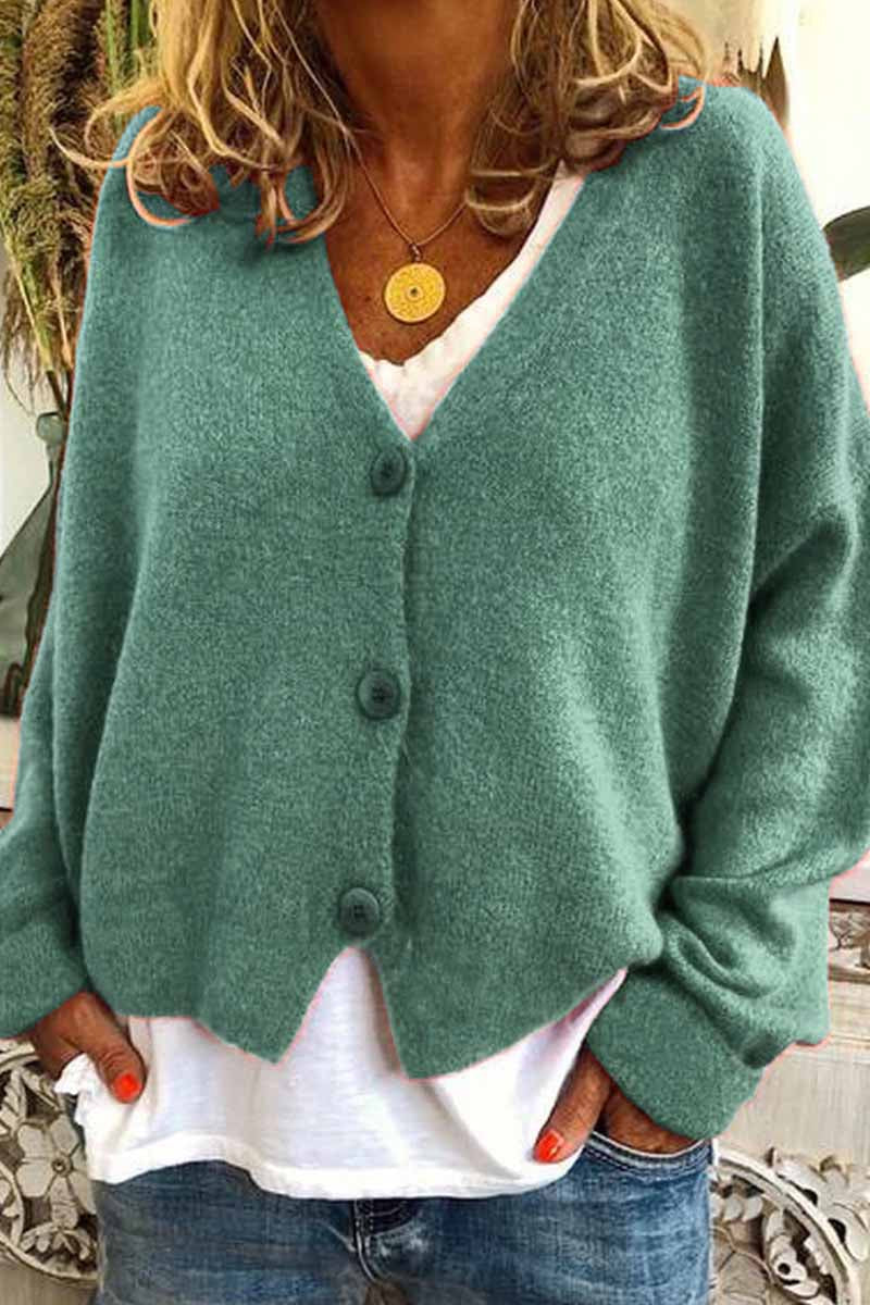 Florcoo Cozy Loose Knitted Cardigan for Effortless Style