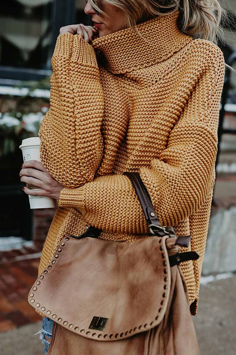 Florcoo Cozy Loose Turtleneck Sweater in Three Colors