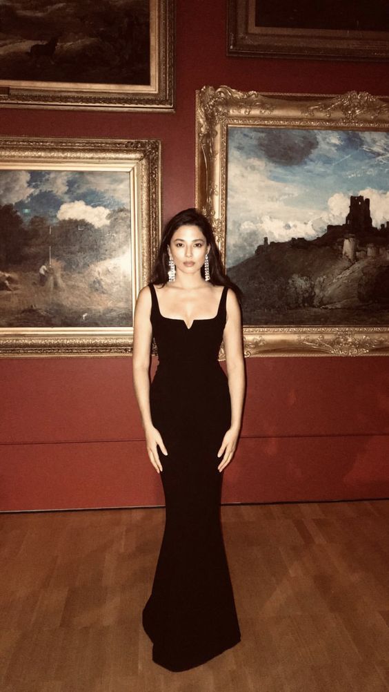 Black Mermaid Long Prom Dress Evening Gown - Fashionpara