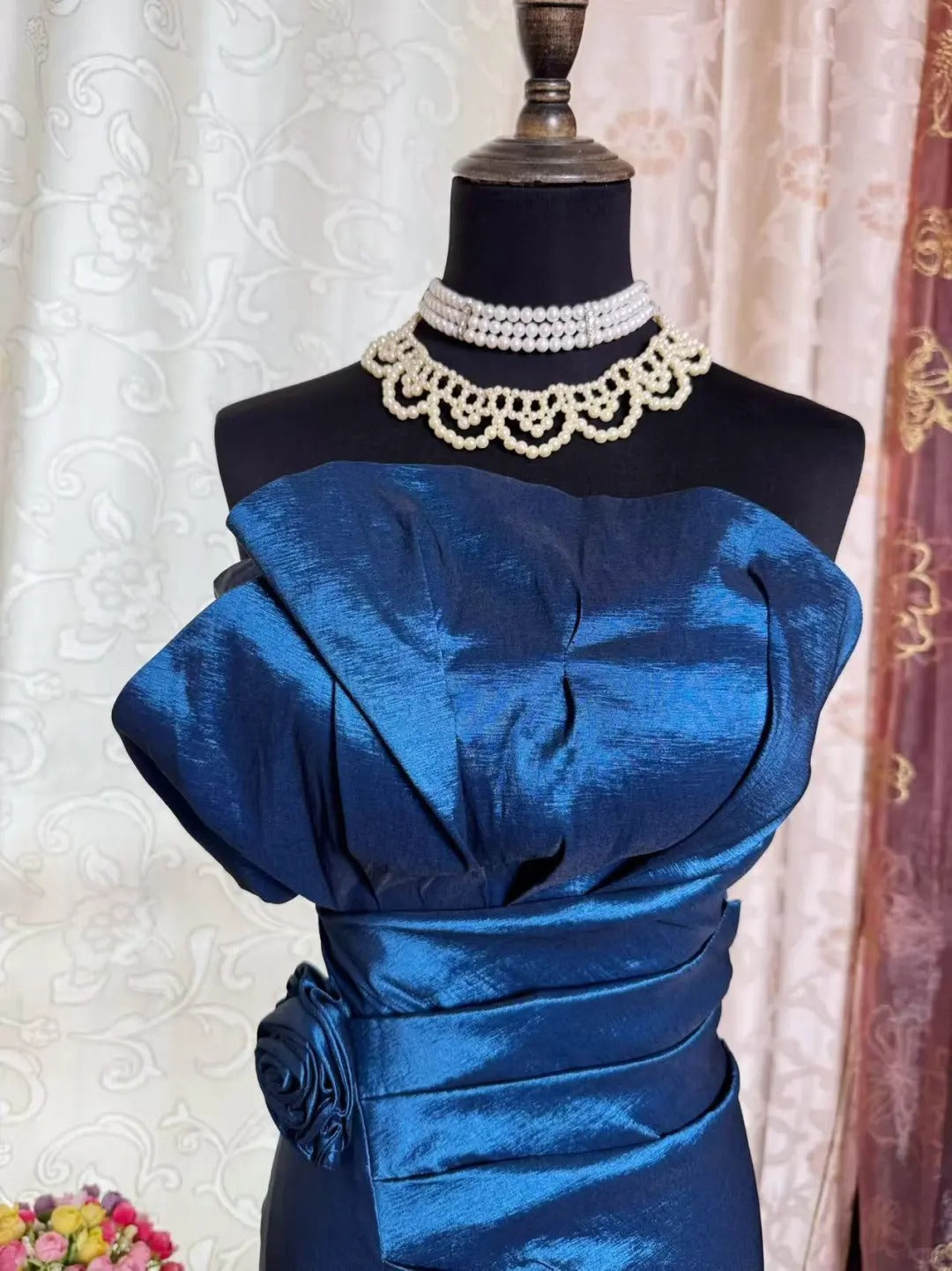 Royal Blue Birthday Outfit Short Evening Dress Short Party Dress Vintage Homecoming Dress - Fashionpara