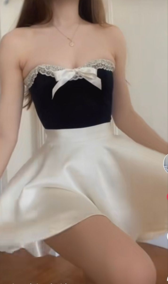 A Line Strapless Short Evening Dress Cocktail Dresses Short Party Dress - Fashionpara