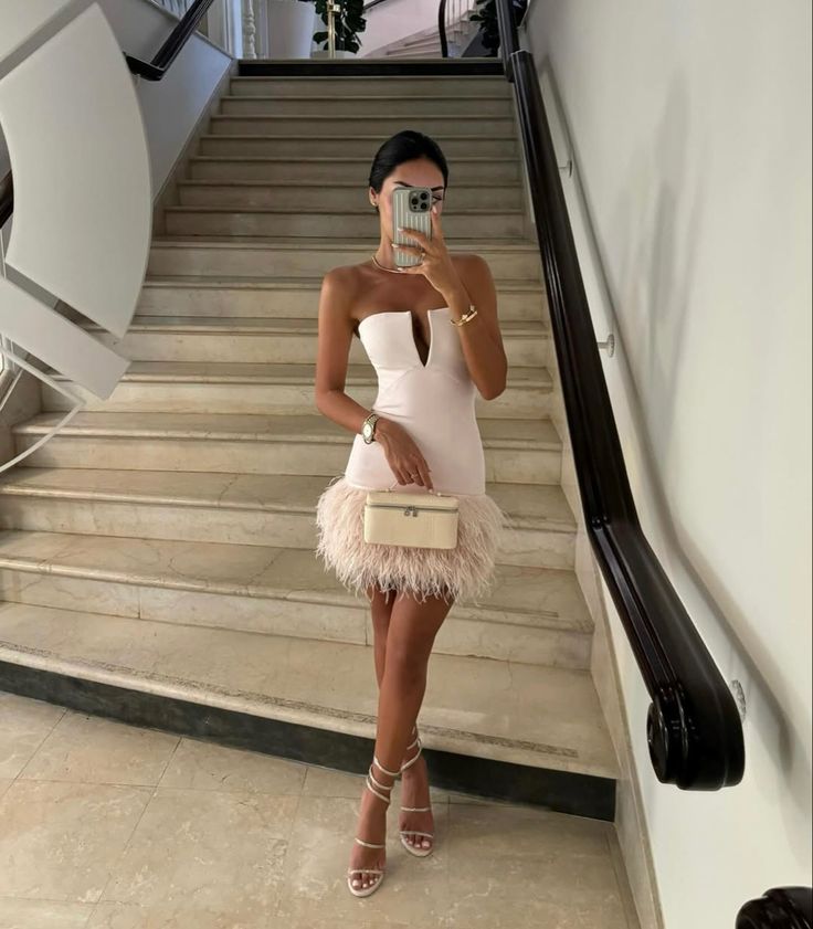 Light Pink Sexy Homecoming Dress Short Evening Dress Cocktail Dresses Short Party Dress - Fashionpara