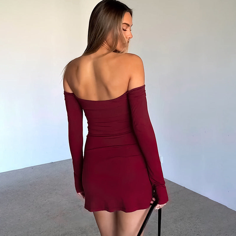 Crimson Kiss Mini Bodycon Dress - Maroon