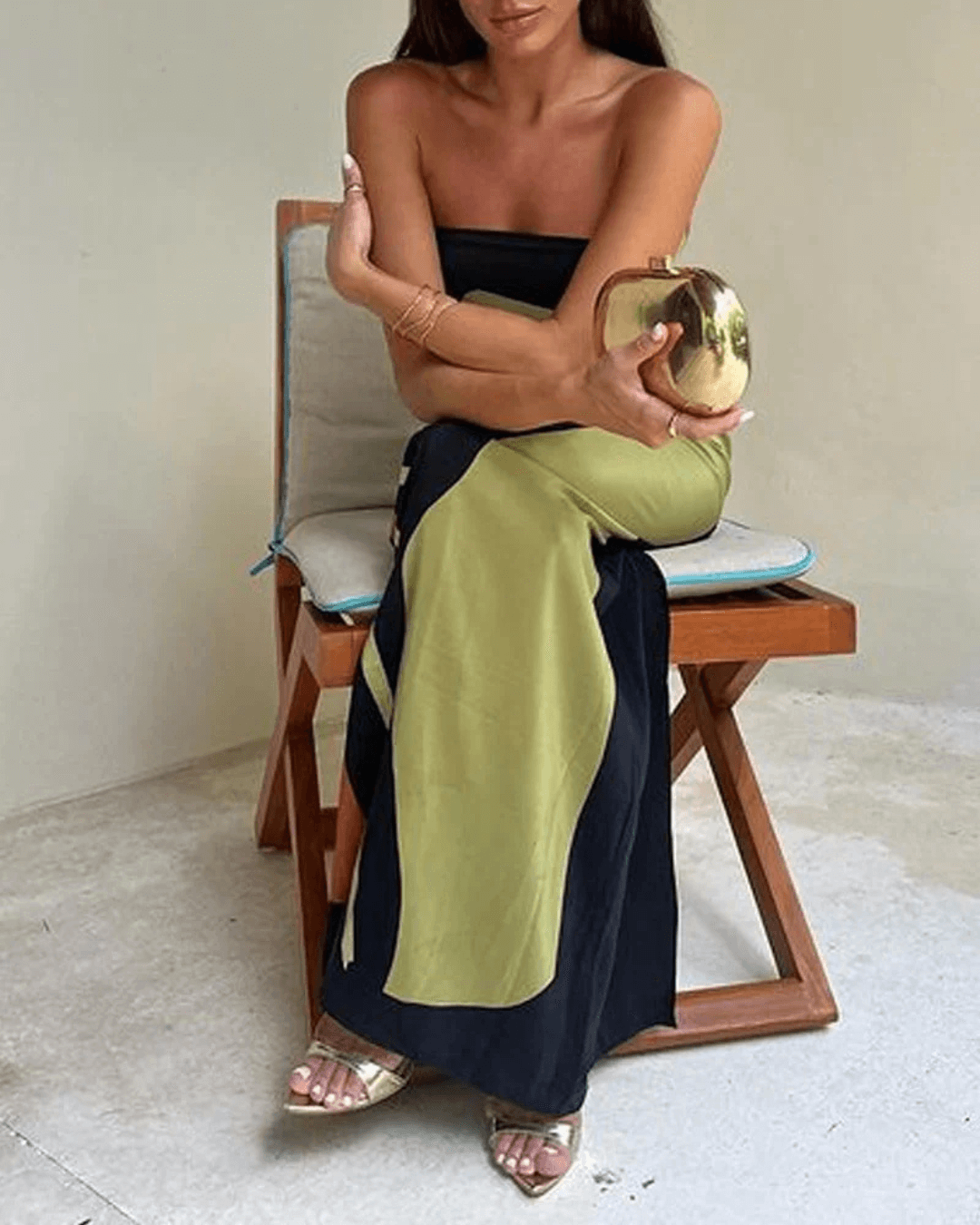 Casual Strapless Printed Dress - Fashionpara
