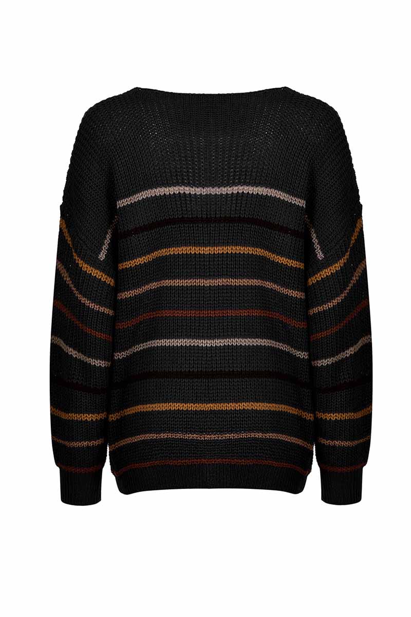 Florcoo Soft Striped Sweater for Effortless Everyday Style
