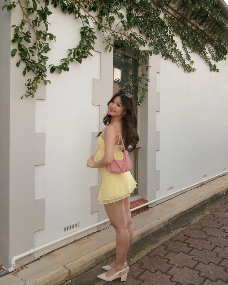 Two Piece Yellow Birthday Outfit Short Evening Dress Short Party Dress Homecoming Dress - Fashionpara