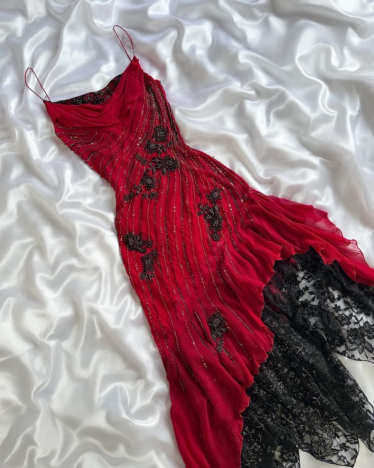 Red Chiffon Formal Dress New Arrive Party Dress Evening Dress - Fashionpara