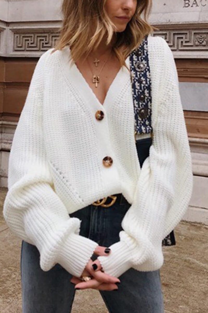 Florcoo Women's Loose Cardigan Sweater for Effortless Style