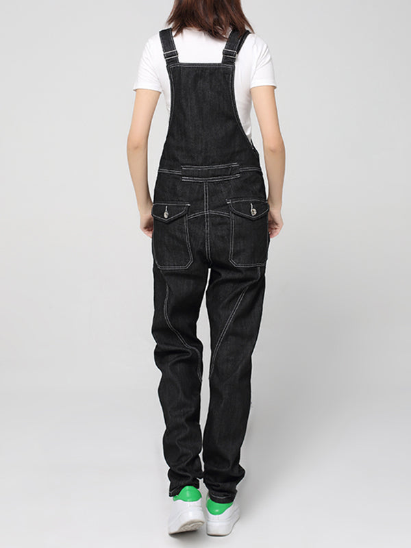 Mid-Rise Straight Leg Overalls (USA ONLY) - Fashionpara