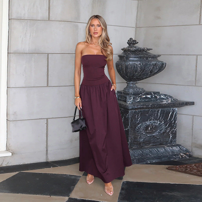 Zoey Maxi Dress - Maroon