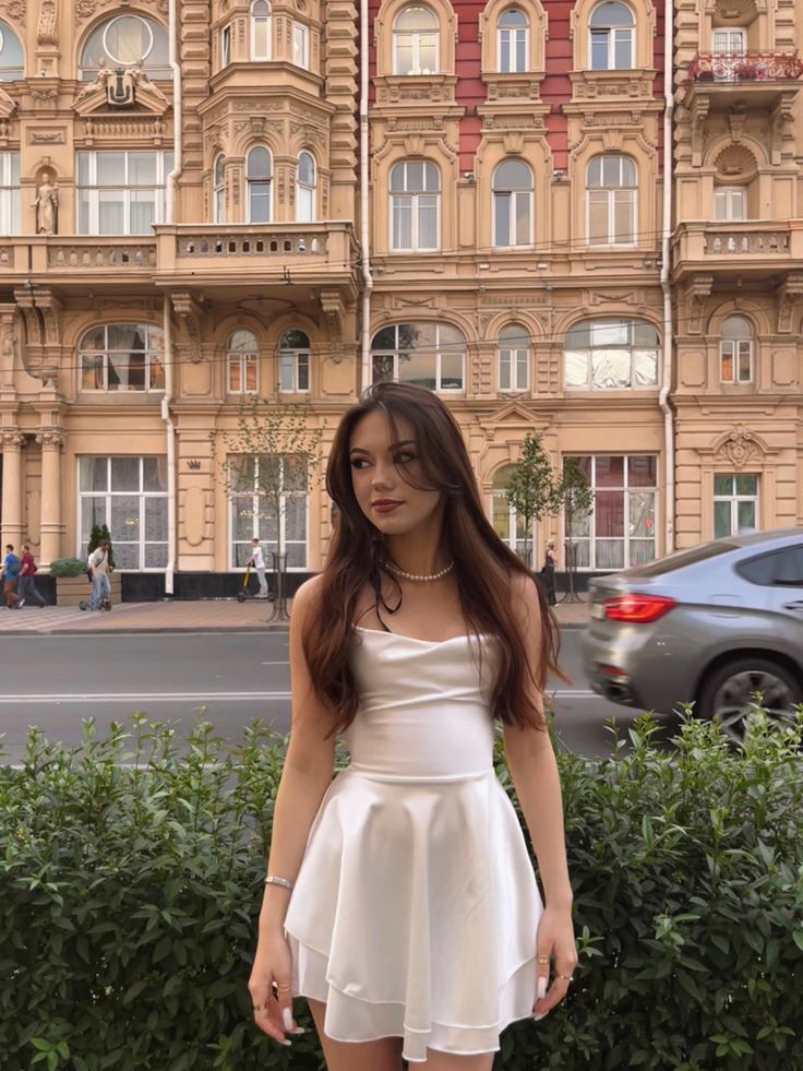 A Line White Simple Short Prom Dress Birthday Party Dress Homecoming Dress - Fashionpara