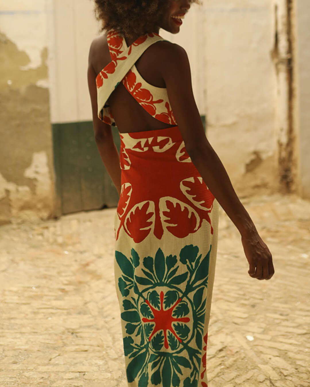 Unique Print Maxi Dress - Fashionpara