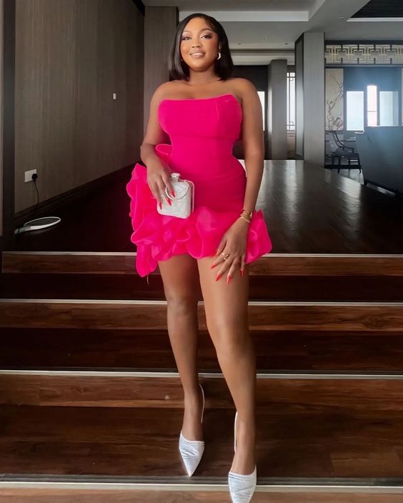 Hot Pink Short Party Gown Homecoming Dresses - Fashionpara