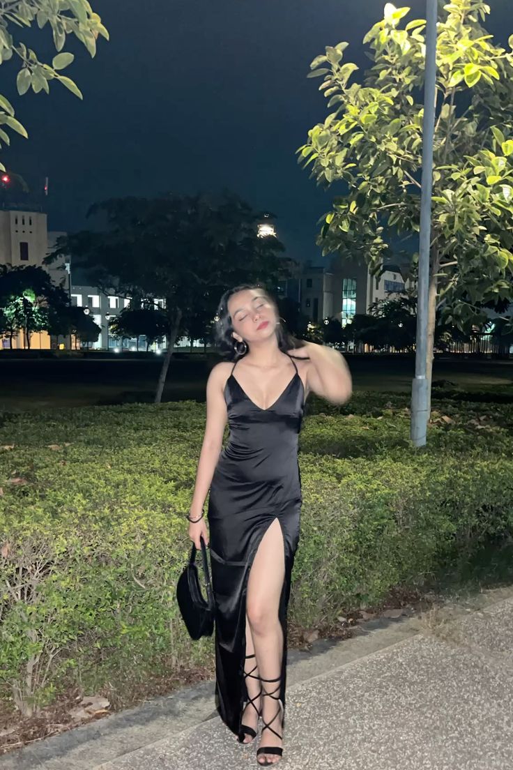 Black Simple Prom Party Dress Long Evening Dress - Fashionpara