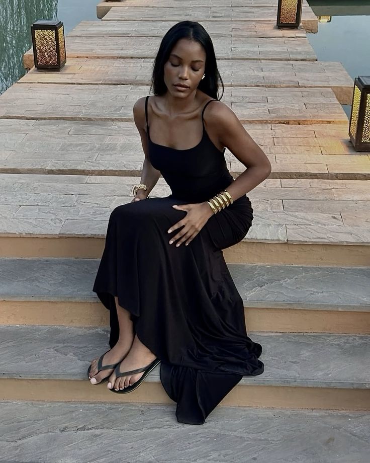 Black Long Party Dress Prom Dress New Arrive Simple Evening Dress - Fashionpara