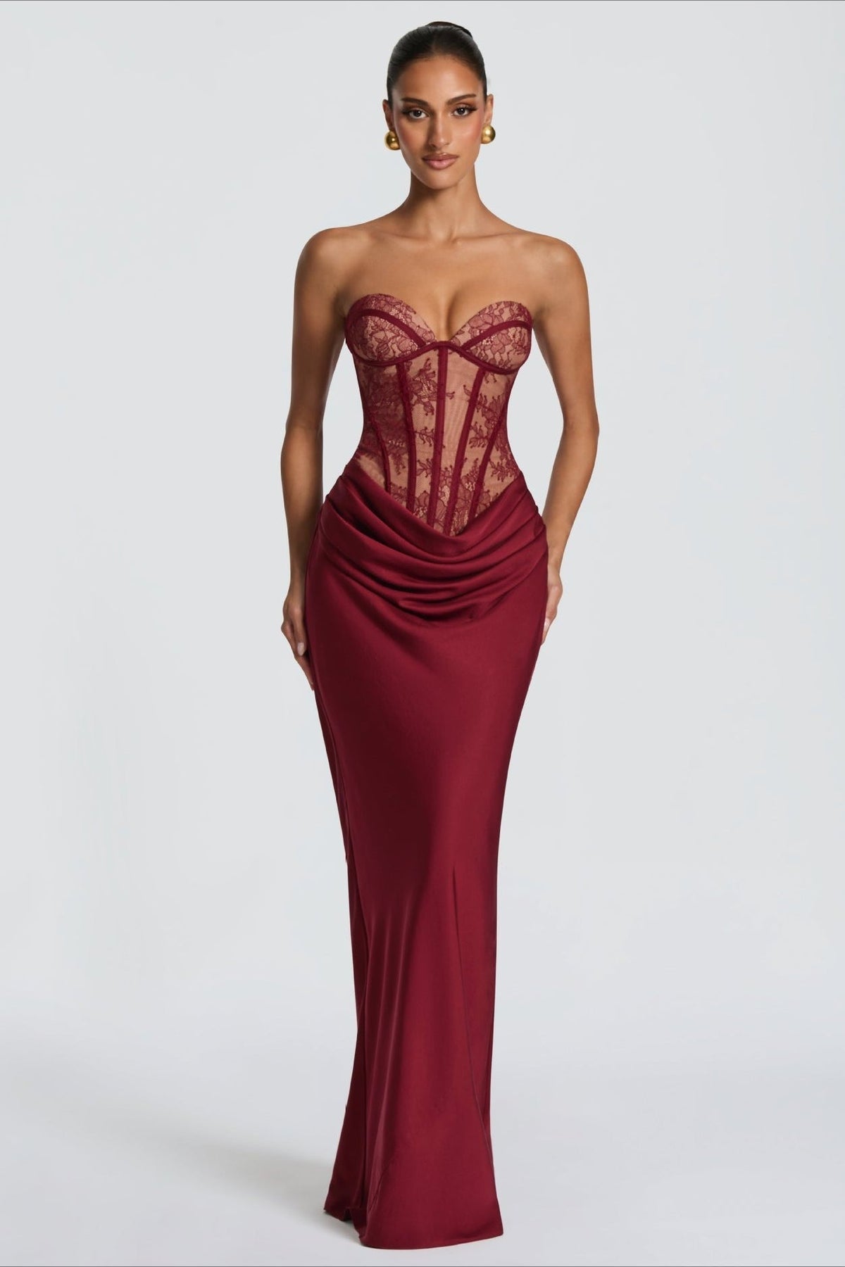 Lace Bodycon Maxi Dress