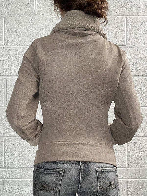 Sophisticated Pleated Lapel Knit Jacket for Timeless Style