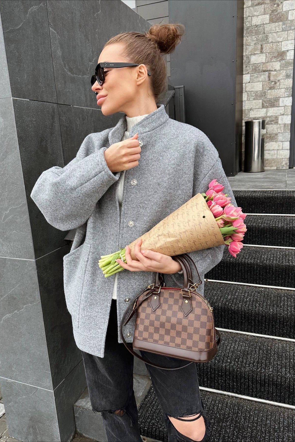 Elegant Stand Collar Wool Blend Coat for Stylish Comfort