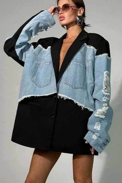 PrincessAce Loose Fit Summer Denim Jacket for Effortless Style