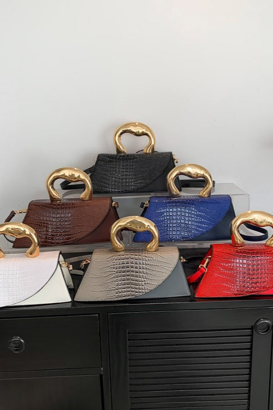 Crocodile Pattern PU Chic Tote Shoulder Crossbody Bag