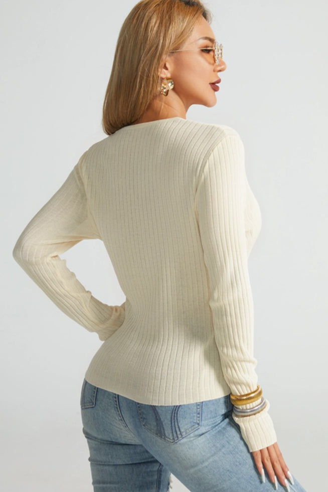 Fall/Winter Asymmetrical Knit Sweater