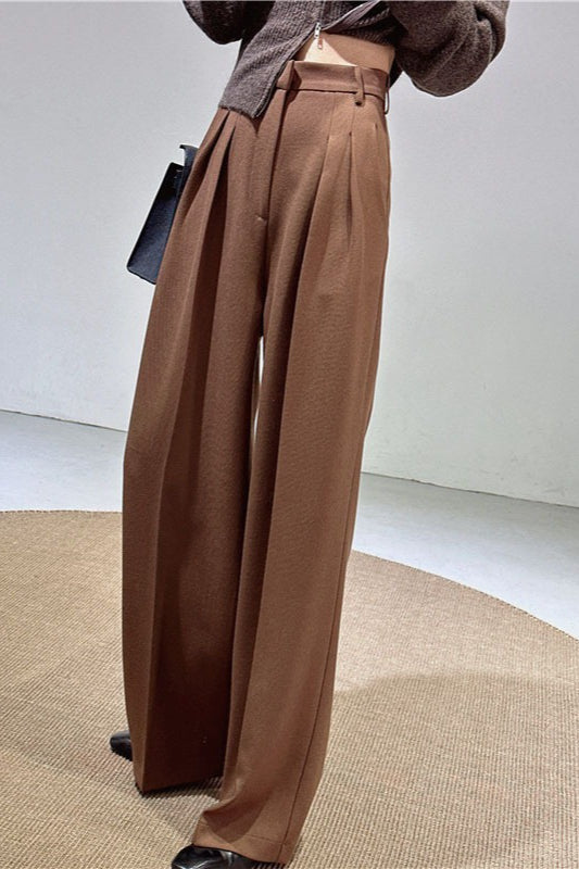 Vintage Straight-Leg Wide-Leg Pants